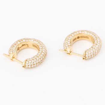 Efva Attling, örhängen, ett par, "Million Stars Creol", 18K guld med briljantslipade diamanter.