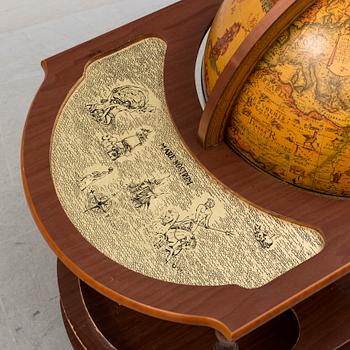 A globe shaped drinks cabinet, circa 2000.