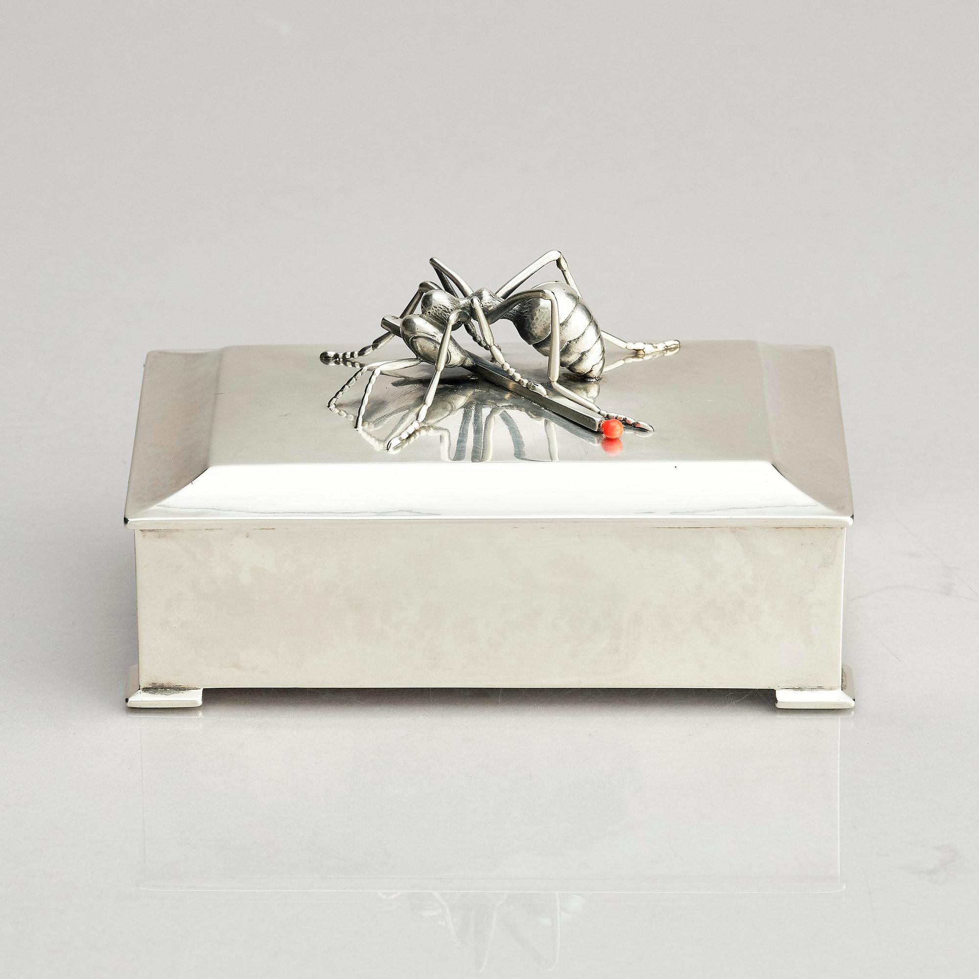 Kay Bojesen, a silver matchbox case, Copenhagen.