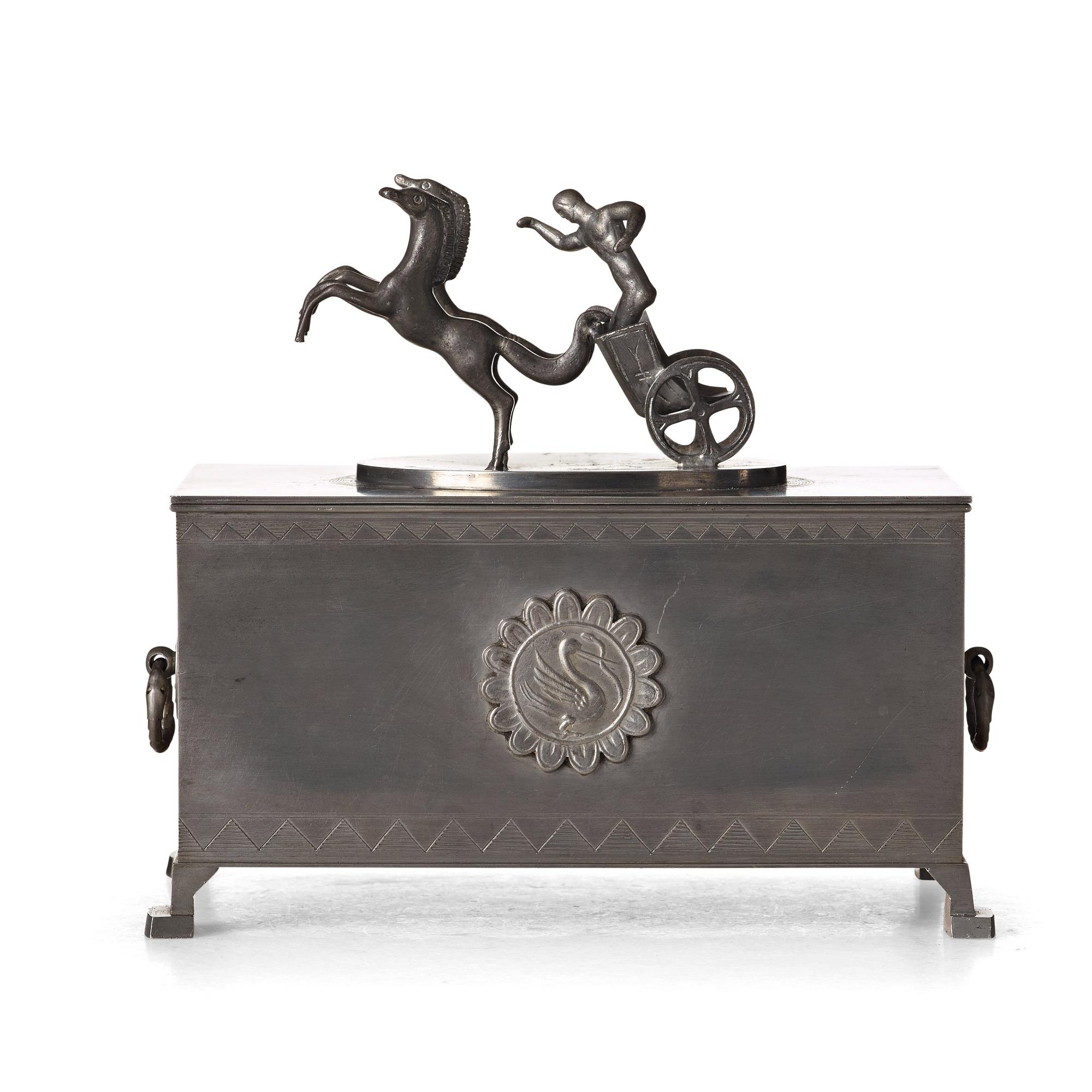 Nils Fougstedt, a pewter box for Firma Svenskt Tenn, model A 810, 1929.