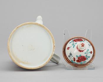 KAFFEKANNA, porslin, Qing dynastin, Qianlong (1735-95).