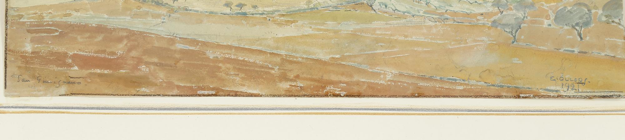 EDVIN OLLERS, 2 st, akvareller, signerade och daterade 1921 samt 1925.