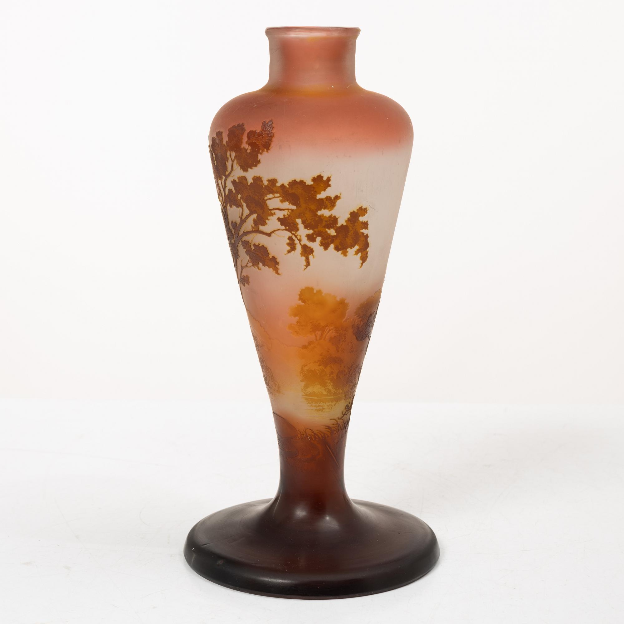 Emile Gallé, lampfot, jugend, Frnakrike, omkring 1900.