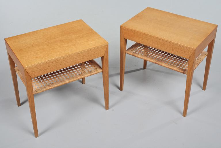 SÄNGBORD, ett par, Severin Hansen, Haslev Møbelfabrik, , Danmark, 1900-talets andra hälft.