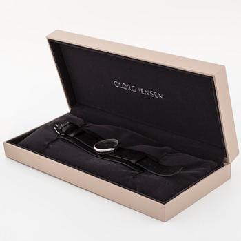 GEORG JENSEN, armbandsur, "Vivianna oval", design Vivianna Torun Bülow-Hübe, 32x24 mm.