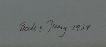 BECK & JUNG, litografi, signerad och daterad 1974, numrerad 9/20.