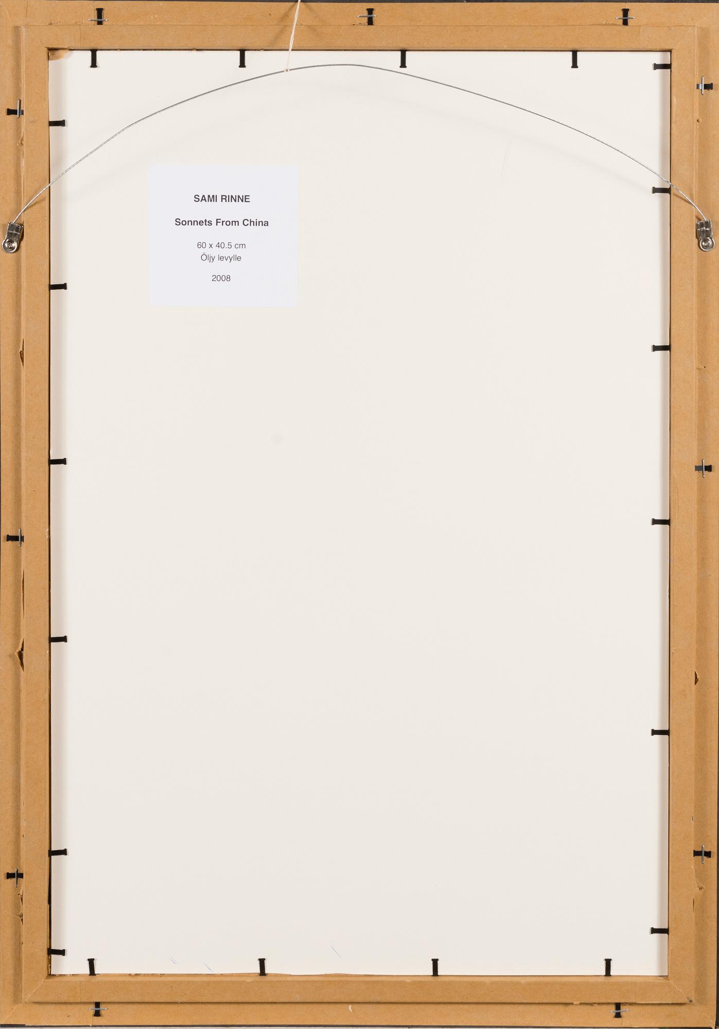 SAMI RINNE, olja på pannå, signerad och daterad 2008.