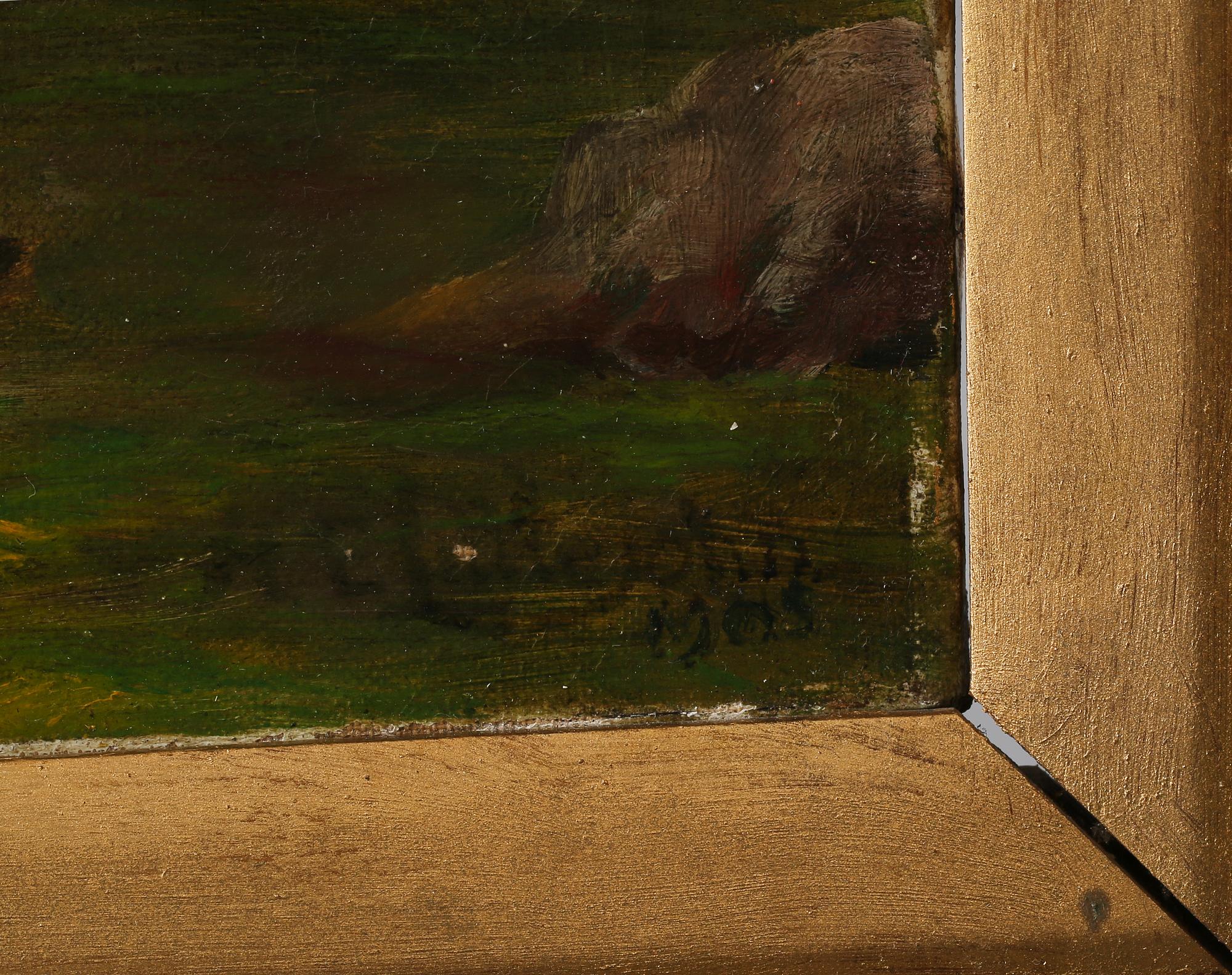 OKÄND KONSTNÄR, olja på duk, signerad H C Littlejohn(?) samt daterad 1905.