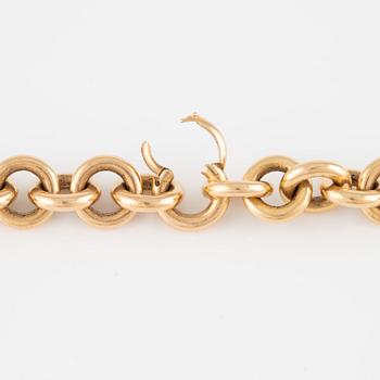 Necklace, chain, "Gaudy link", 18K gold, Gaudy, Stockholm 1990.