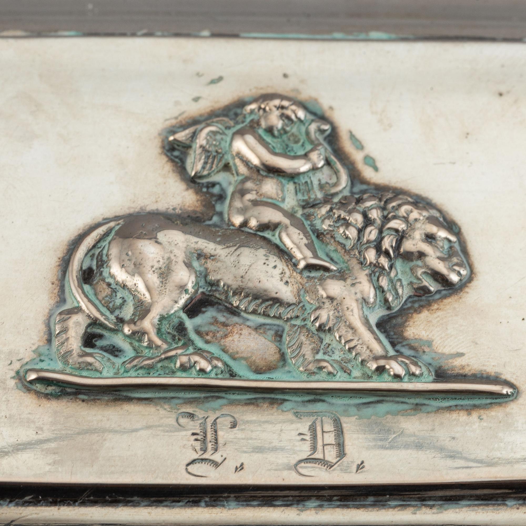 A silver sugar box, probably Poland, 19th century.