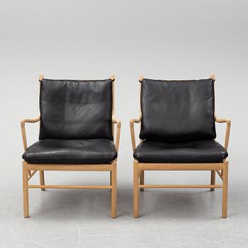 Ole Wanscher, fåtöljer, ett par, "Colonial Chair, PJ 149", Poul Jeppesen, Danmark.