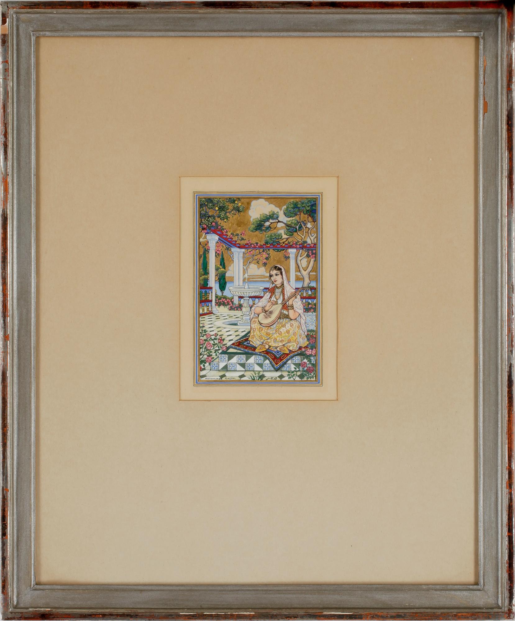 PARTI AKVARELLER, 6 st, bl a Mohammed Racim, orientaliskt, 1900-tal.