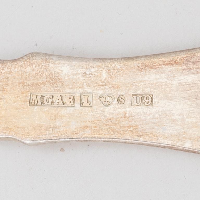 A 34-piece silver flatware set, 'Uppsala', MGAB, Lidköping, Sweden, 1968-1980.