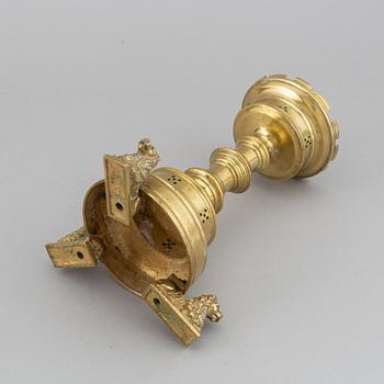 A 19th century bronze church candlestick.