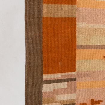 A 1930s Finnish flat weave carpet. Circa 260x160 cm.