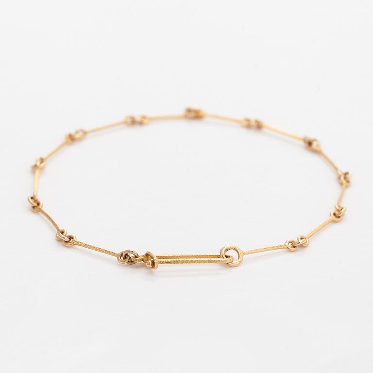 Björn Weckström, a 14K gold bracelet. Lapponia 1979.