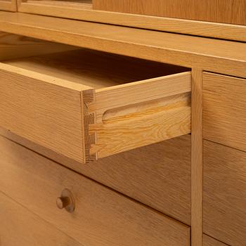 Børge Mogensen, a set of oak veneered bookcases, cabinets and drawers.