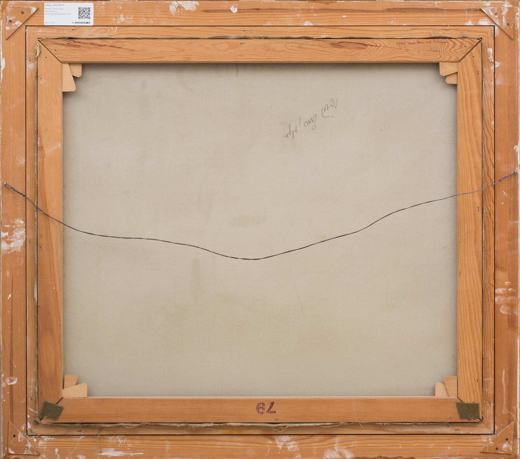 ERNST NORLIND, oljemålning, monogramsignerad.