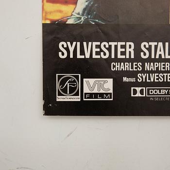 Flmaffisch Syvlester Stallone "Rambo First Blood II" 1985.