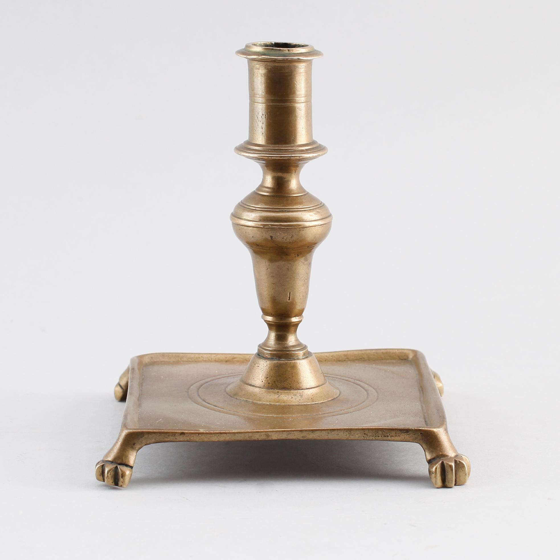 LJUSSTAKE, mässing, barock, 1600-tal.