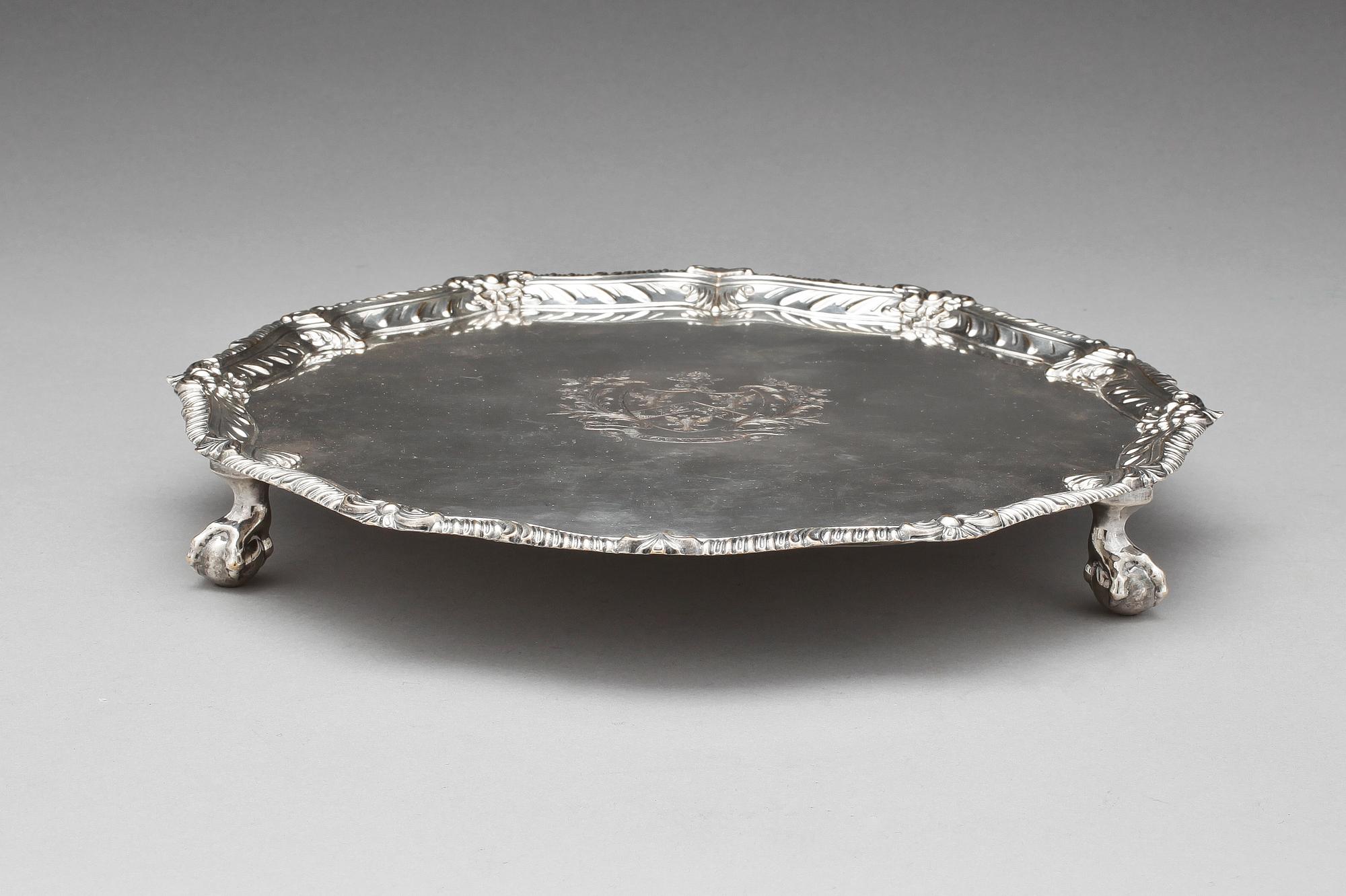 SALVER, pläter, England 1700-talets andra hälft.