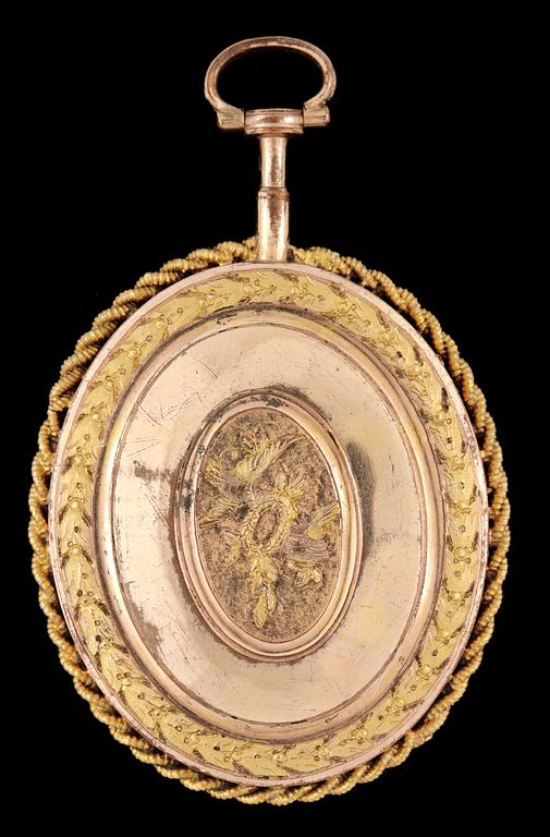 BOETT / MEDALJONG, mässing med camé, 1700/1800-tal.