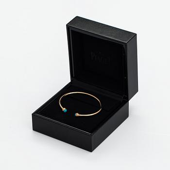 Piaget, A "Possession" bracelet made of 18K gold with turquoises. Marked Piaget R58367, 15.