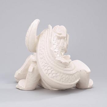 A Wilhelm Kåge stoneware figure of a dragon, Gustavsberg 1938.