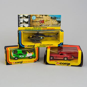 13 Corgi vehicles, England 1970's-80's.