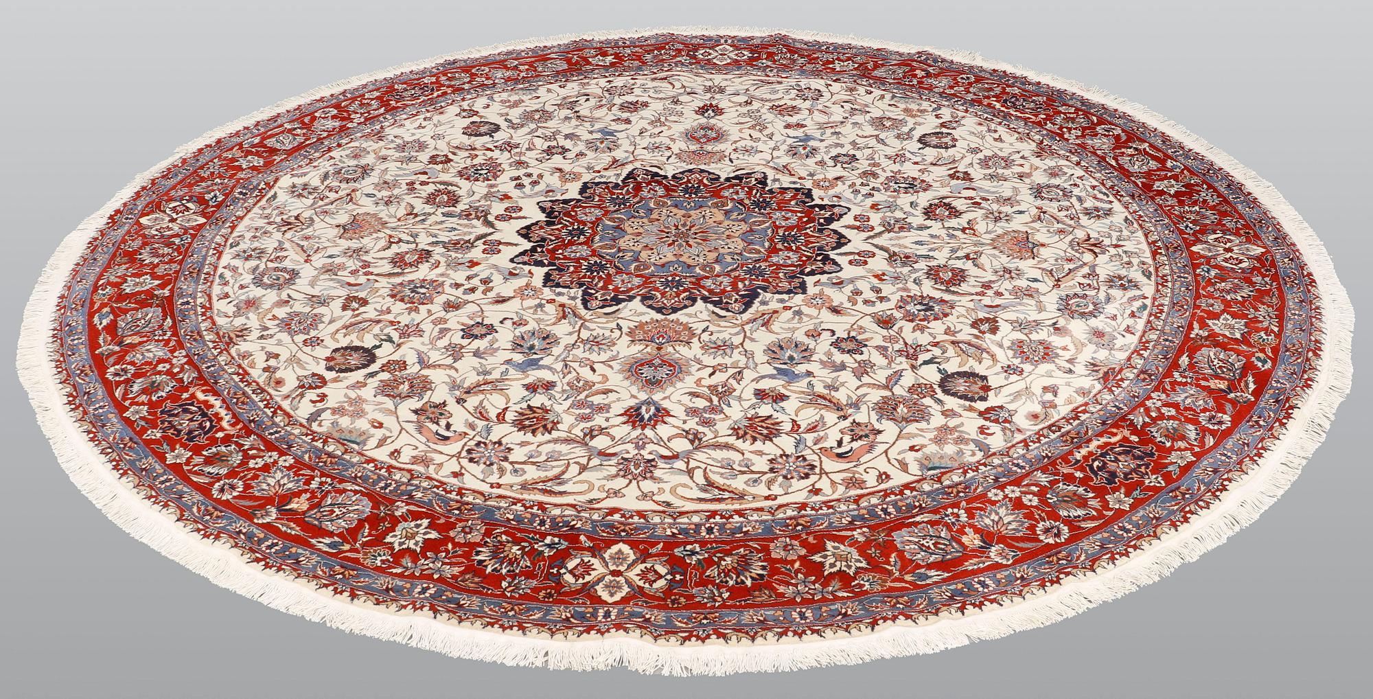 A rug, Figural Orientalisk Rund,  Diameter ca 267 cm.