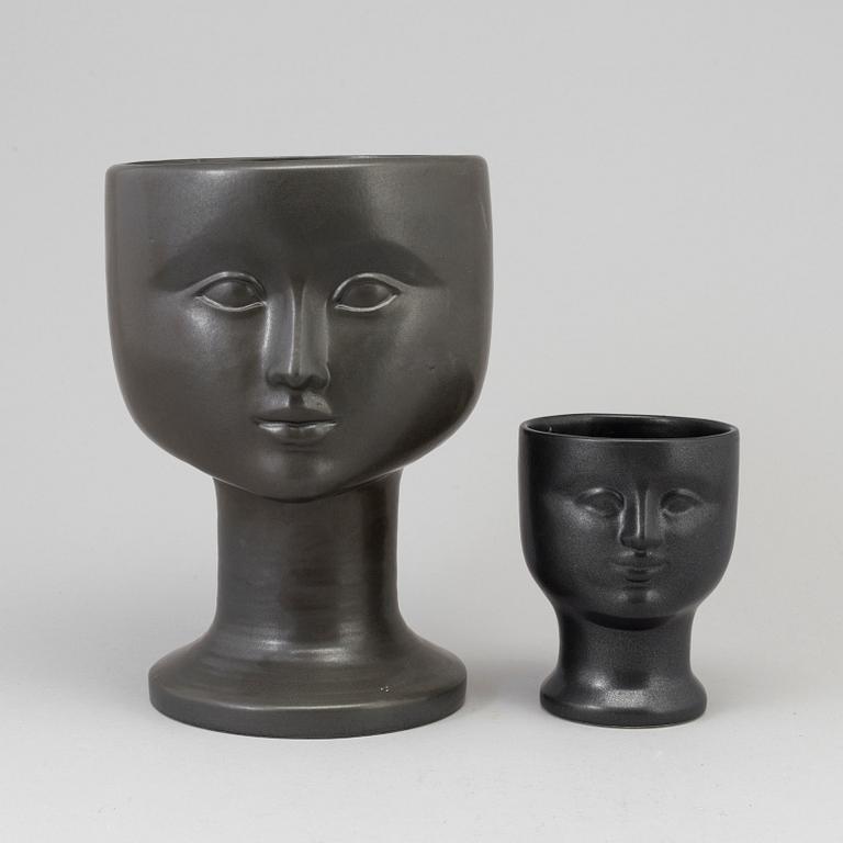 Two Lisa Larson stoneware vases from Gustavsberg.