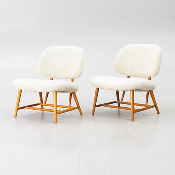 Alf Svensson, Armchairs, a pair, “TeVe”, Bra Bohag, Studio Ljungs Industrier AB, Malmö, 1950s.