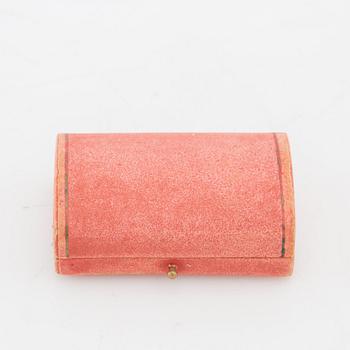 Earrings, a pair of 950 platinum set with old-cut diamonds.