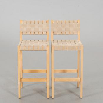 ALVAR AALTO, a pair of bar stools.