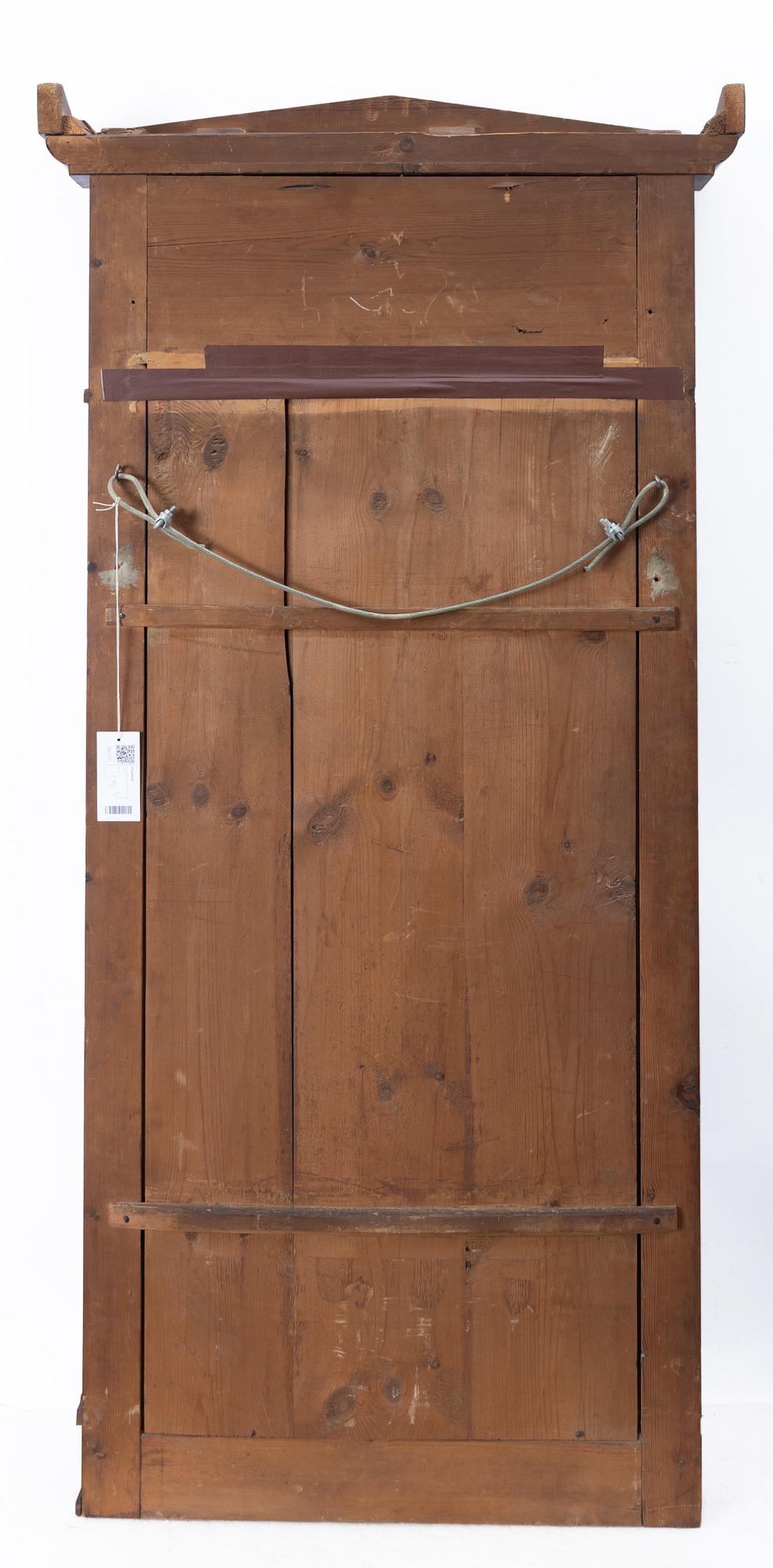 A Late Empire style mirror with a console table, second half of the 19th century.