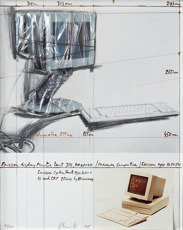 Christo & Jeanne-Claude, "Ericsson Display Monitor Unit 3111, Wrapped Project for Personal Computer".