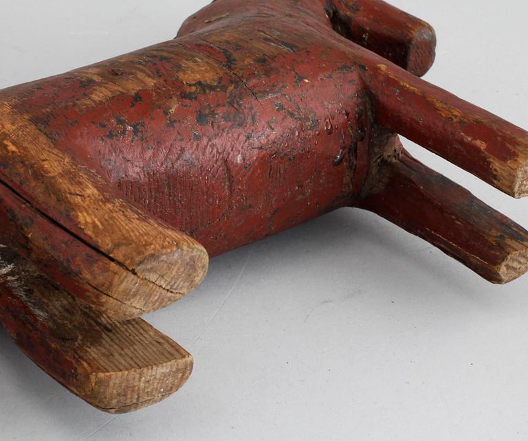Two wooden horses, 19th century.