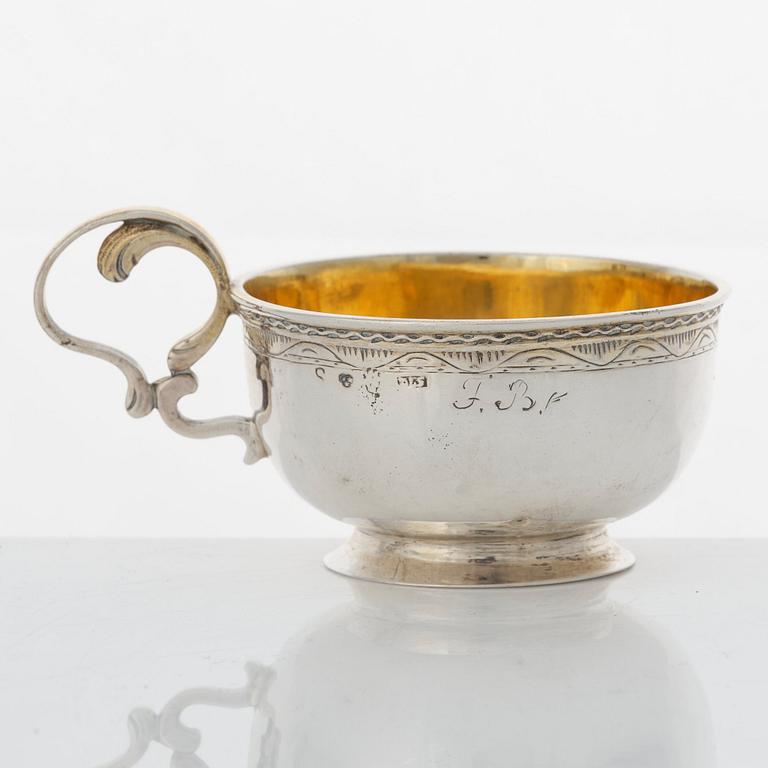 Daniel Lundström, supkopp, silver, Stockholm 1776.