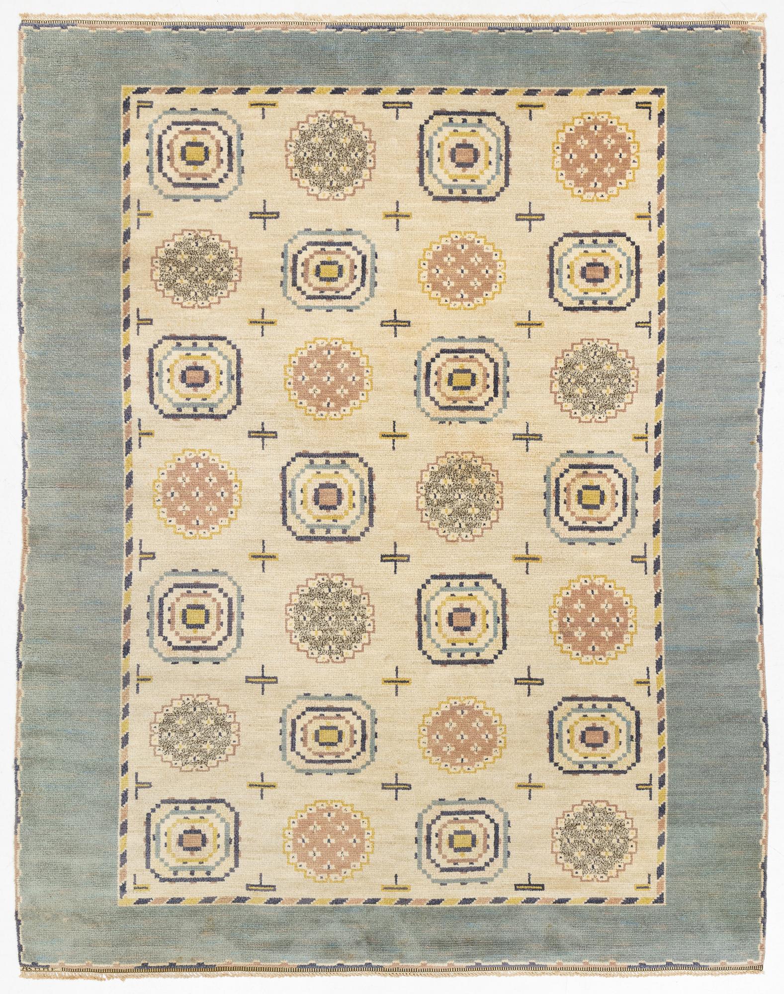 Märta Måås-Fjetterström, matta "Blåringen", flossa, ca 306 x 267 cm, signerad AB MMF.