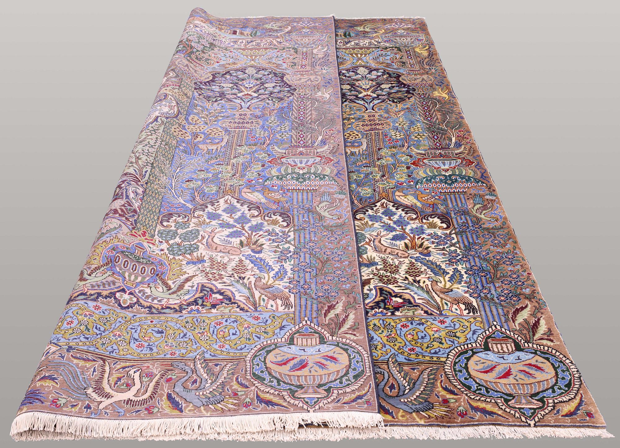 Matto, Figural Kashmar, ca 360 x 260 cm.
