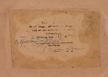 ÖFVERSTRÖM, HUGO, tillskriven, olja på pannå, a tergo Ingvar Olson.