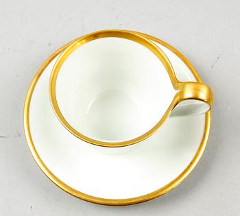 CHOKLADKOPPAR med FAT, 6 st, porslin, Bing & Gröndahl, Danmark.