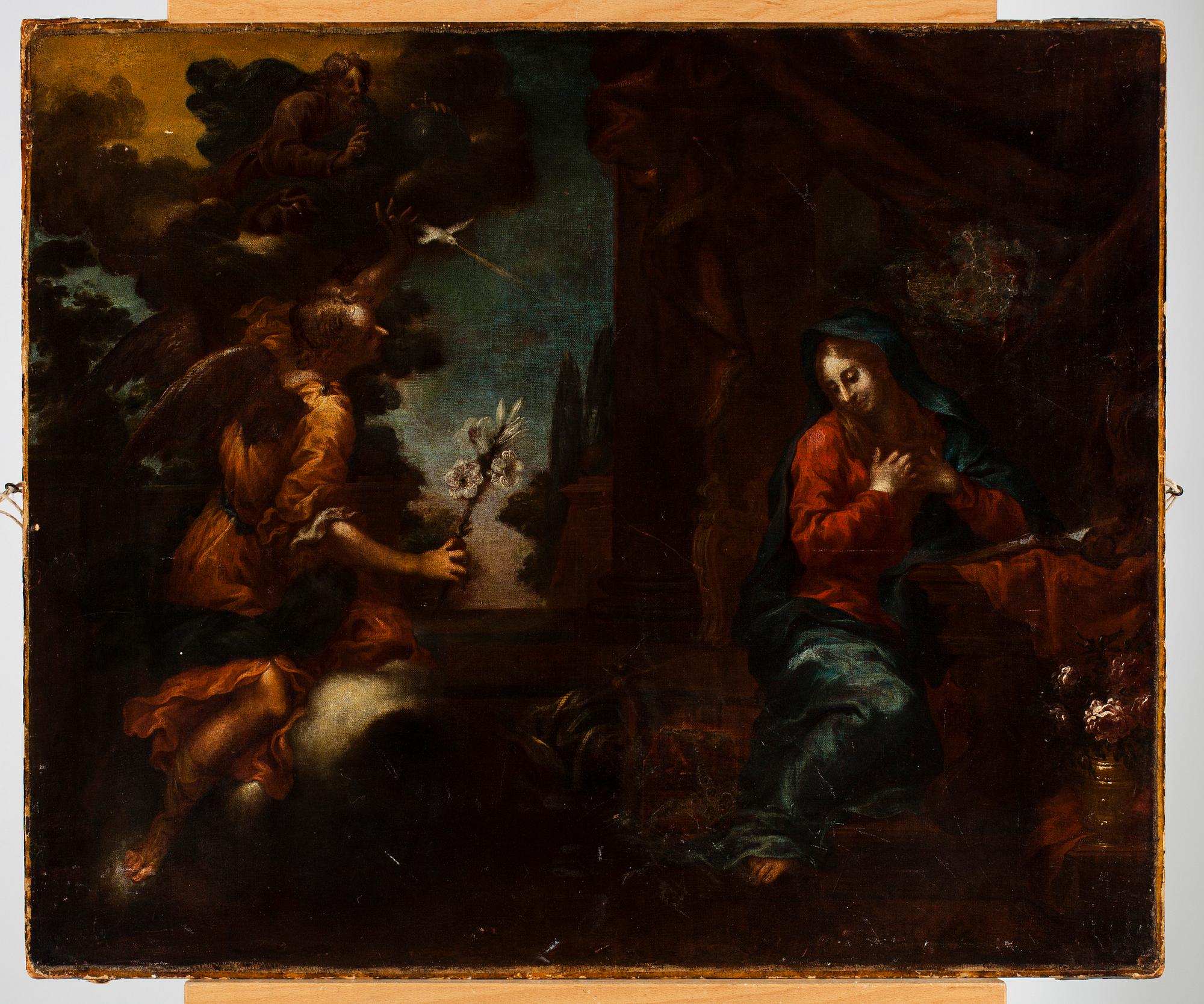 OKÄND KONSTNÄR, italiensk skola 1600/1700-tal, olja på duk.