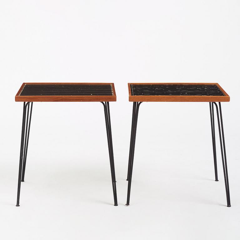 Hans-Agne Jakobsson, two side tables, model "809", Hans-Agne Jakobsson AB, Åhus/Markaryd 1950s.