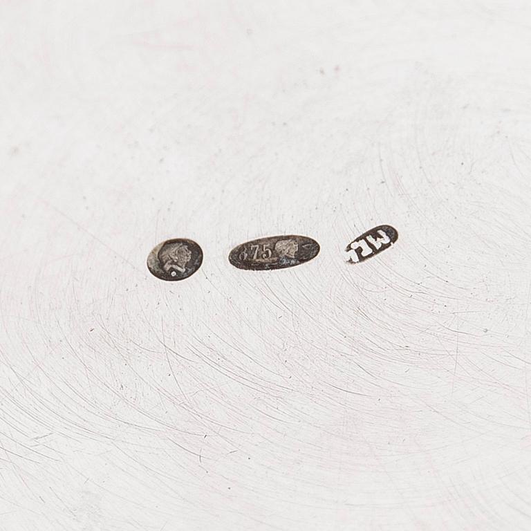 A silver sugar bowl and teaspoon, Moscow first half of the 20th century.