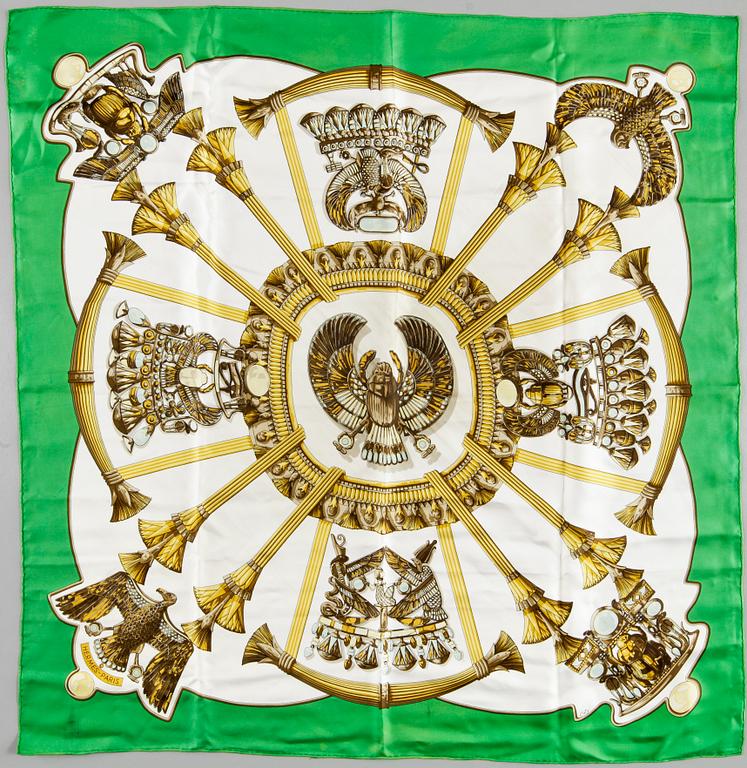SCARF, siden, "Egypte", Cathy Latham, Hermès, Paris. Formgiven 1970.