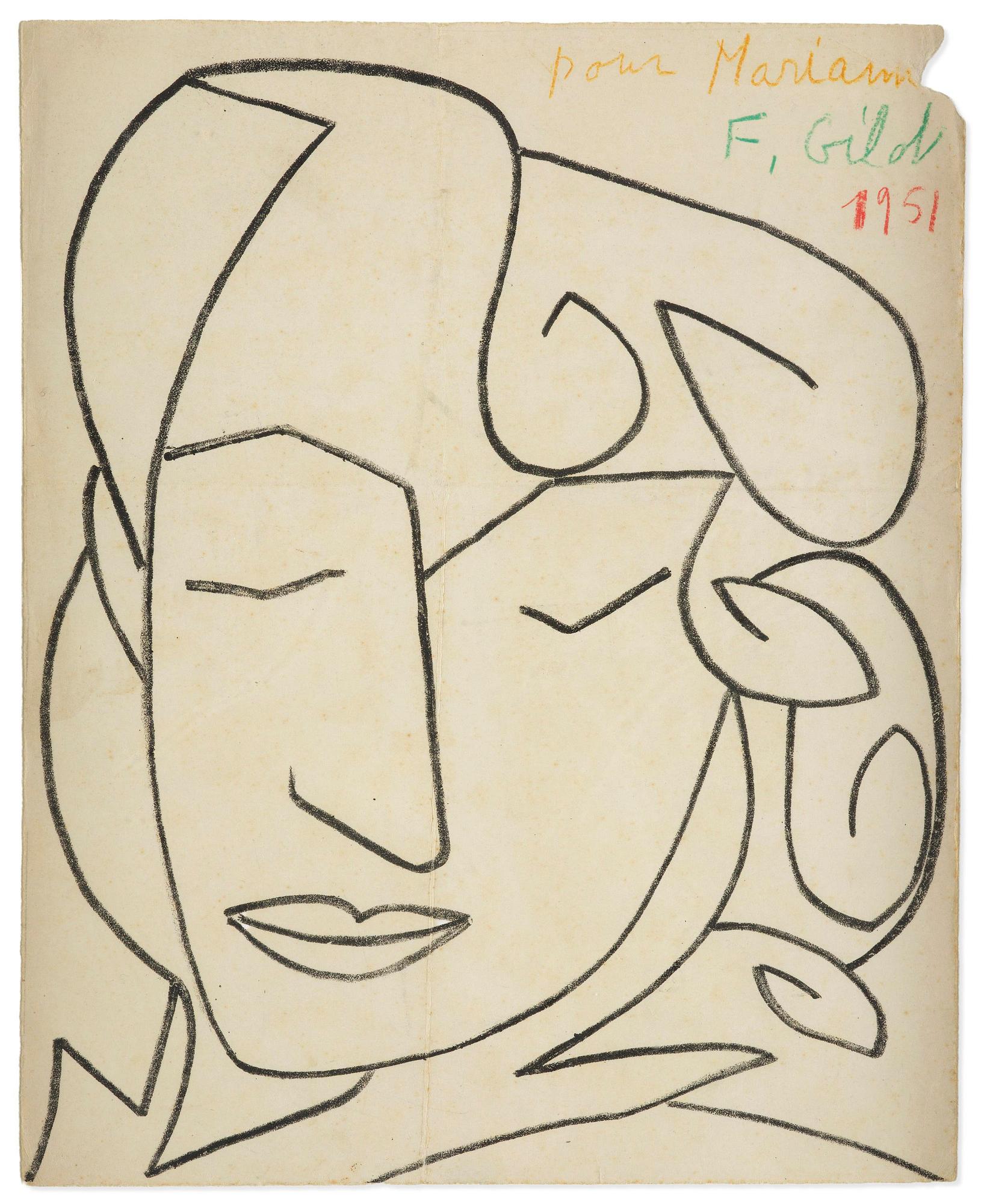 Françoise Gilot, Woman with closed eyes.