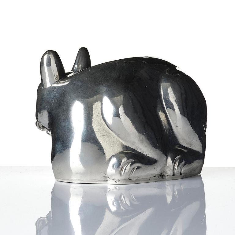 Estrid Ericson, a pewter sculpture of a Siamese cat, Firma Svenskt Tenn, Stockholm, 1968.