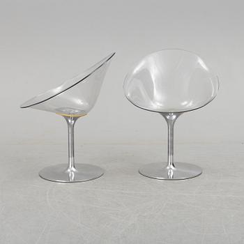 A pair of 'Eros' chairs by Philippe Starck For Kartell, Italy.