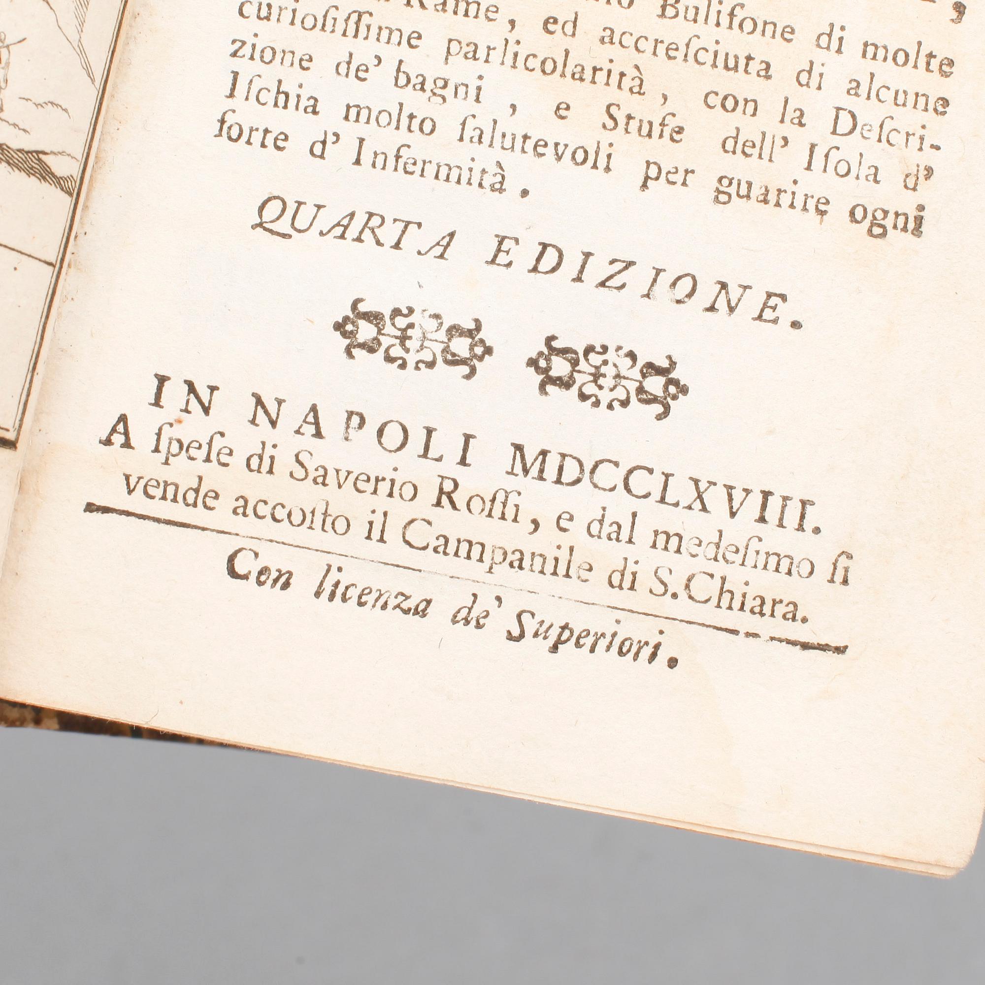 POMPEO SARNELLI, " La Guida de Forestieri", Neapel 1768.